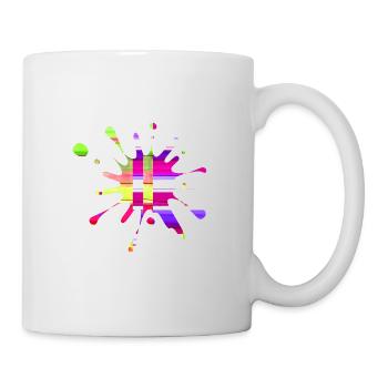 Farbklecks4 - Tasse - Weiß - Rechts