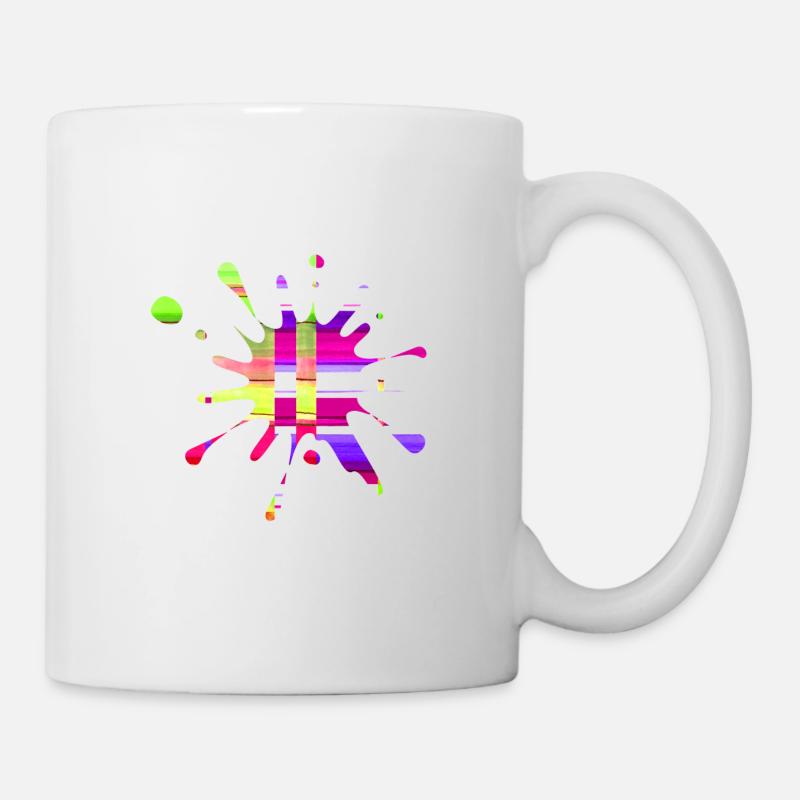 Farbklecks4 - Tasse - Weiß
