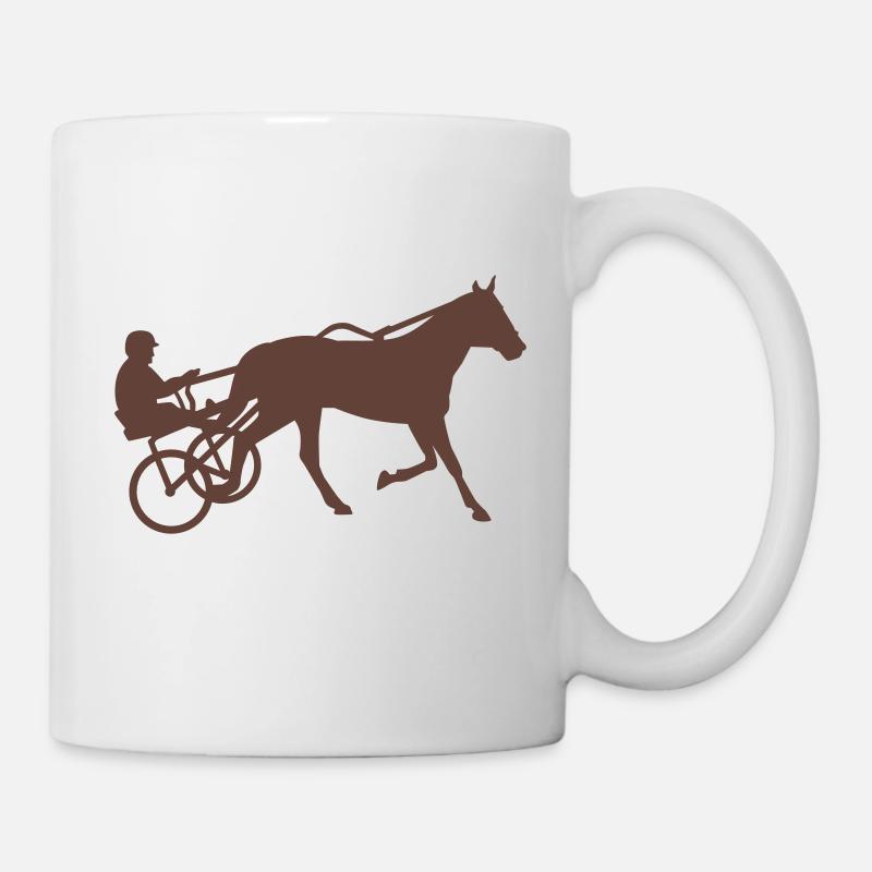 Trabrennen - Tasse - Weiß