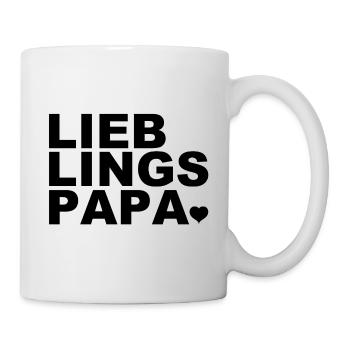 Lieblings Papa - Vater - Papi - Bester Papa - Tasse - Weiß - Rechts