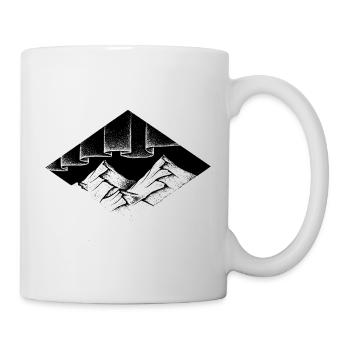 Mountains and polar lights - Mug - white - Right