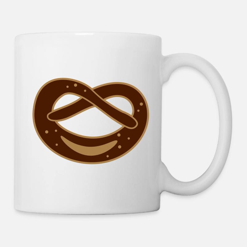 Vector pretzel two-tone in your desired colors - Mug - white