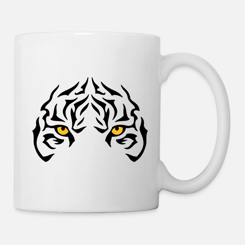 Der Blick des Tigers - Tasse - Weiß