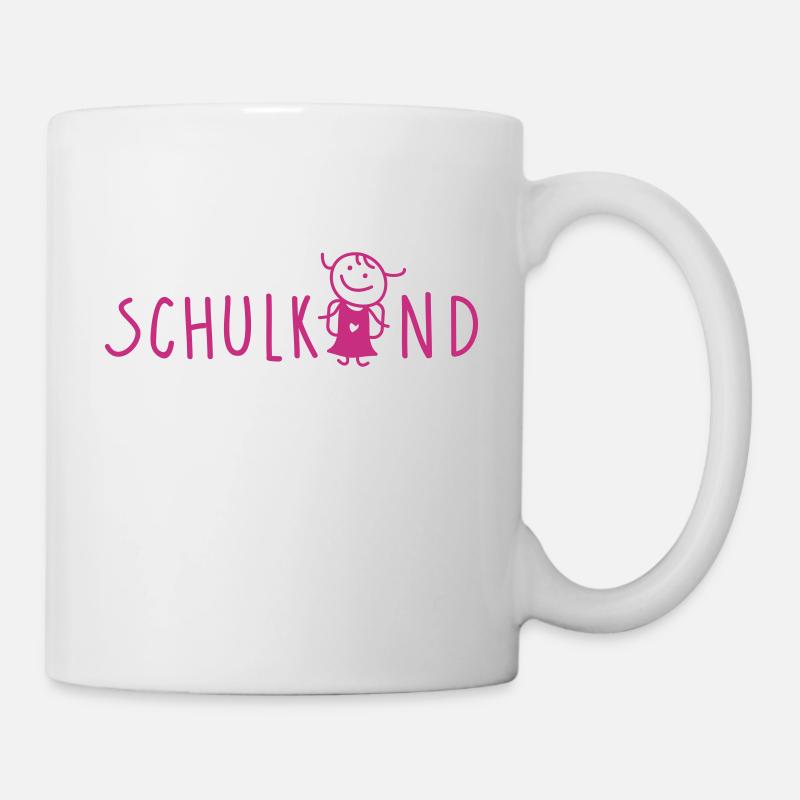 Schulkind (Mädchen) - Tasse - Weiß
