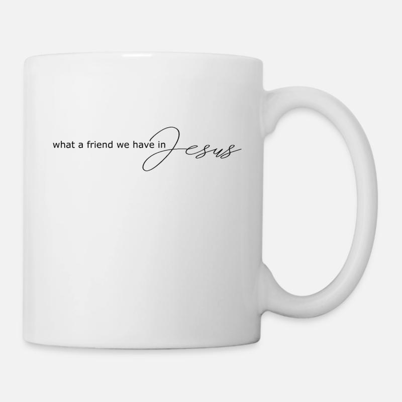 quel ami nous avons en Jésus, pression chrétienne - Mug blanc - blanc