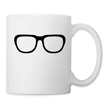 Brille, Nerd, Nerdbrille, Geek - Tasse - Weiß - Rechts