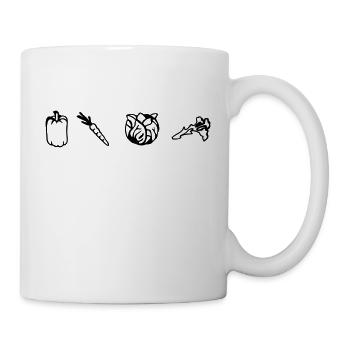Veggies, Vegan, Vegetarian - Tasse - Weiß - Rechts