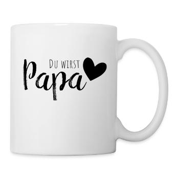 Du wirst Papa - Tasse - Weiß - Rechts