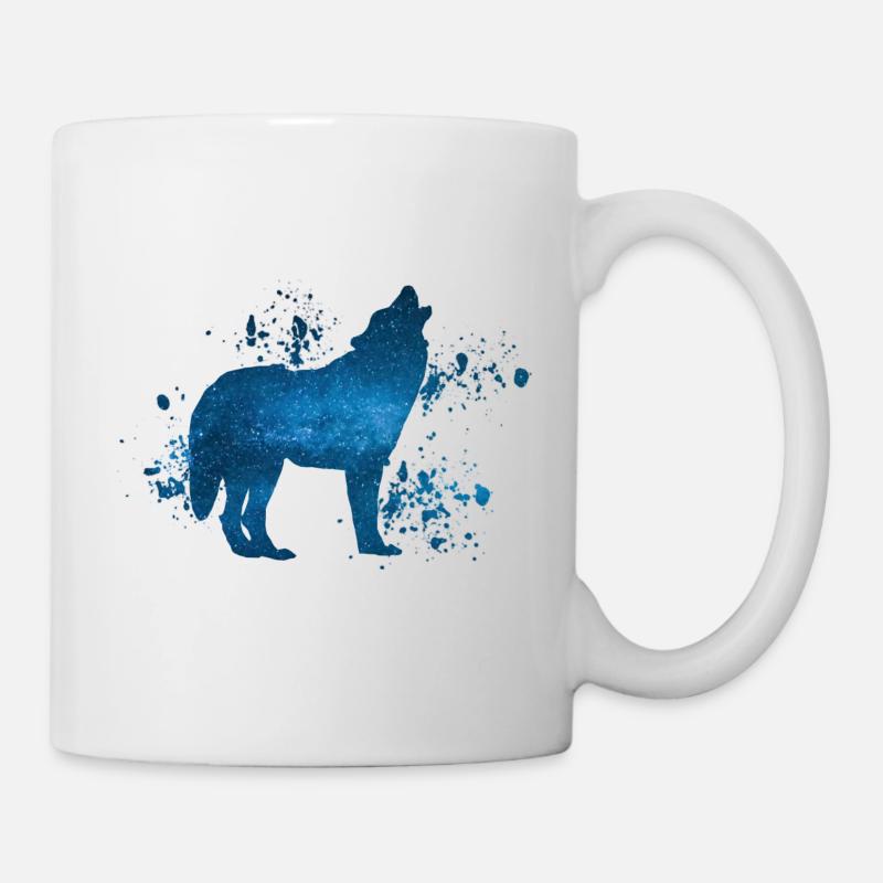 loup - Mug blanc - blanc