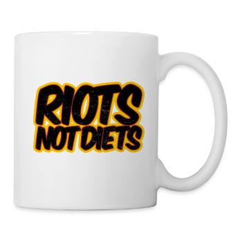 Riots not Diets - Tasse - Weiß - Rechts