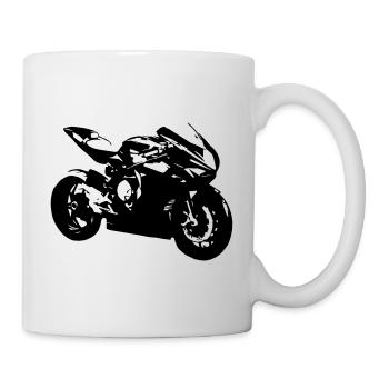 moto - Mug blanc - blanc - Droite