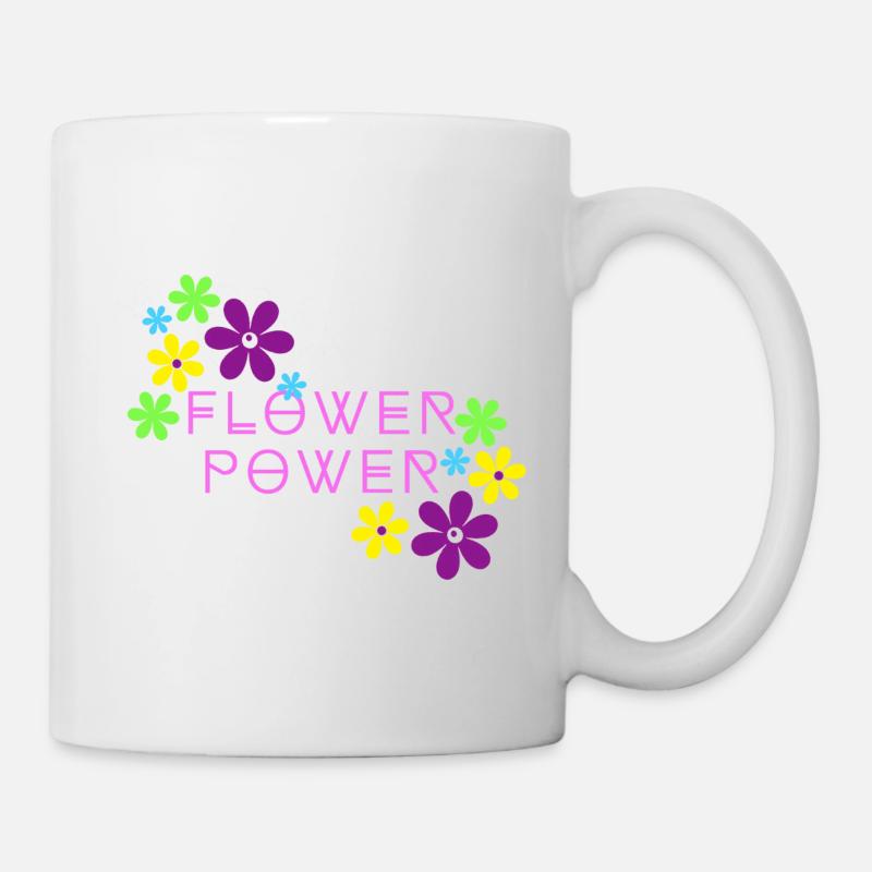 Flower power pink - Mug - white
