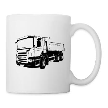 Kipplaster - LKW - Truck - Laster - Tasse - Weiß - Rechts