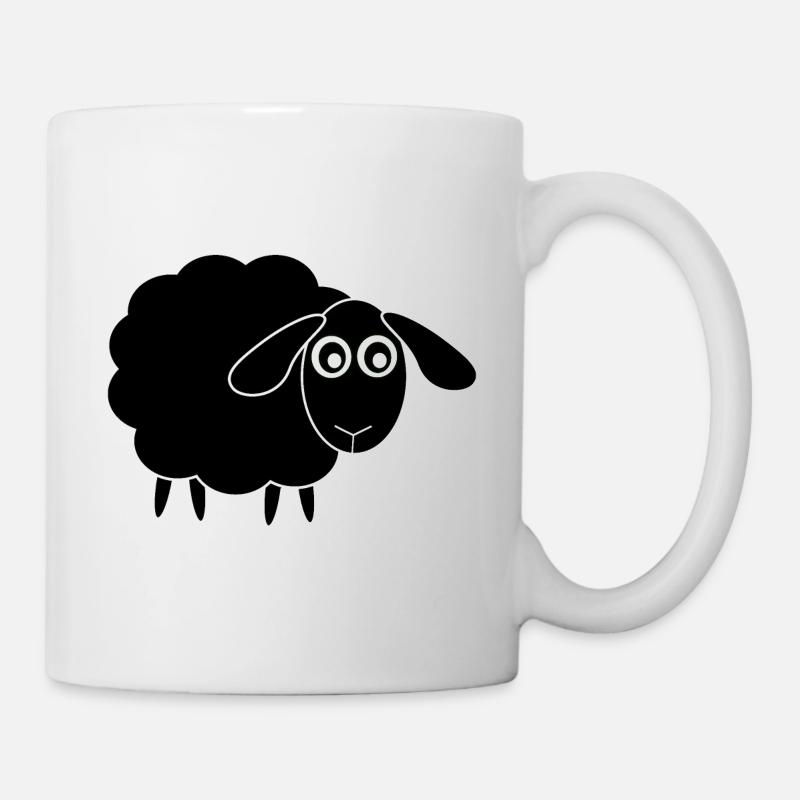 schwarzes Schaf - Tasse - Weiß