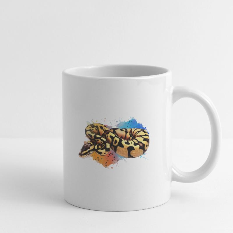 Boule Python Aquarelle Reptile Keeper Snake Design Mug blanc