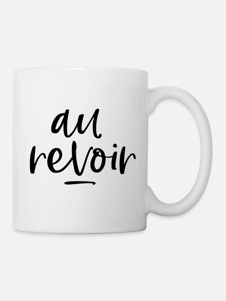Au revoir Abschiedsgeschenk Freundin - Tasse - Weiß