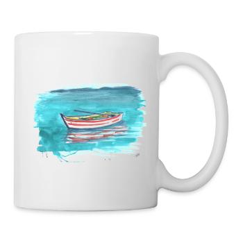 colorful boat - Tasse - Weiß - Rechts