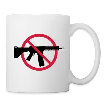 Gun Ban Ban Shield (No Weapons Peace) 2C - Mug - white - Right