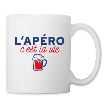 L'apéro c'est la vie - Mug blanc - blanc - Droite