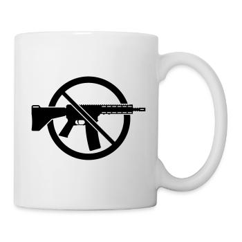 Gun Ban Ban Shield (No Weapons Peace) 1C - Mug - white - Right