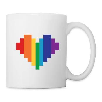 Coeur LGBT - Mug blanc - blanc - Droite