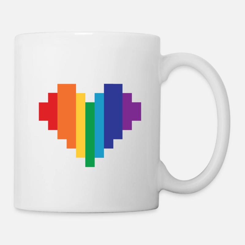 LGBT Herz - Tasse - Weiß