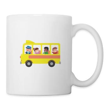 Gelber Schulbus - Tasse - Weiß - Rechts