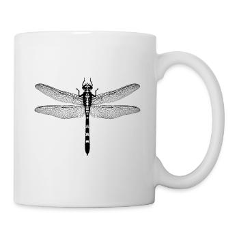 libelle / dragonfly / insekt - Tasse - Weiß - Rechts