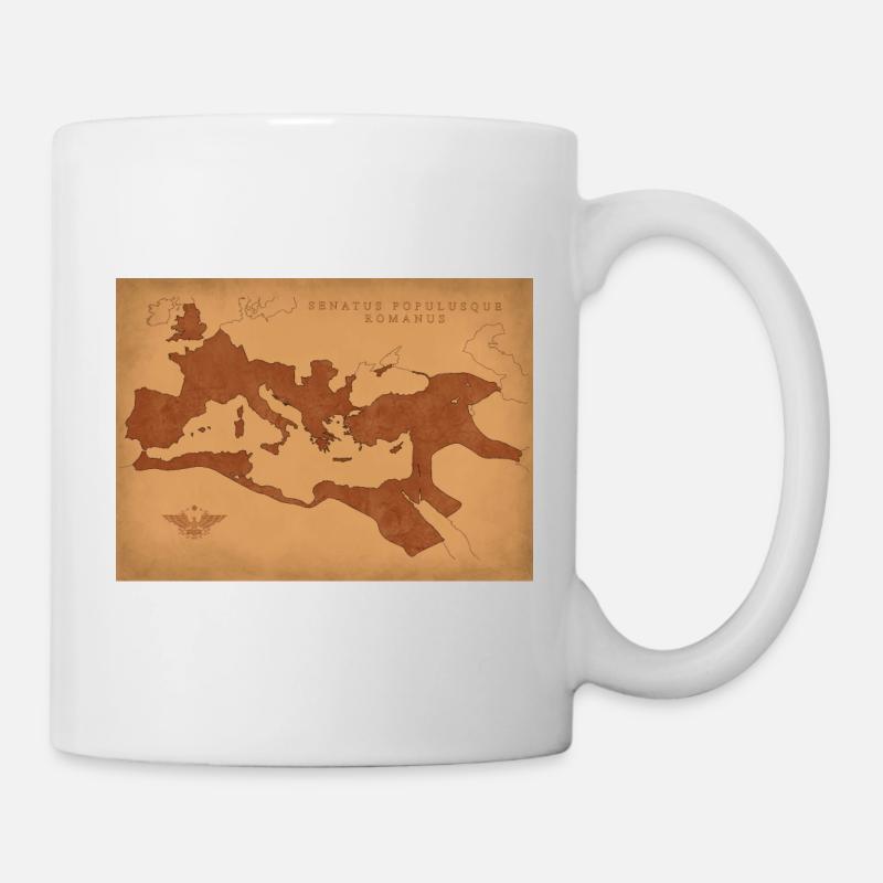Carte de l’Empire romain - Mug blanc - blanc