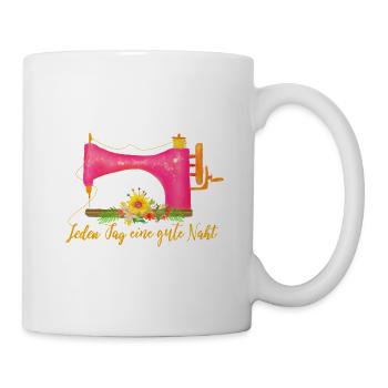 Sewing machine motif - Every day a good seam - Mug - white - Right