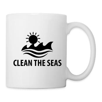 Nettoie les mers - Mug blanc - blanc - Droite