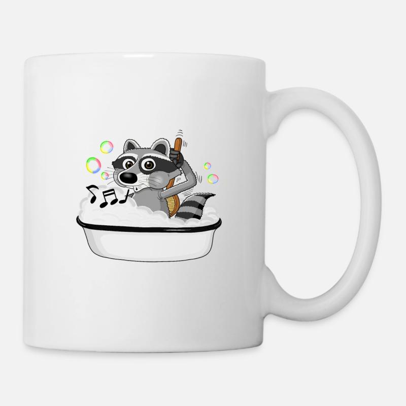 Waschbaer - Tasse - Weiß