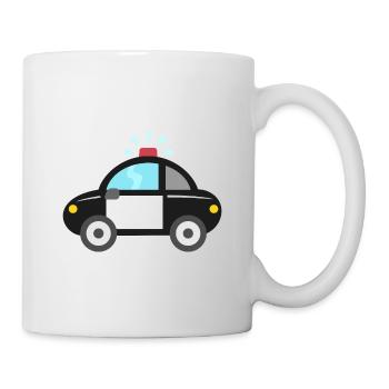 Voiture de police mignonne - Mug blanc - blanc - Droite