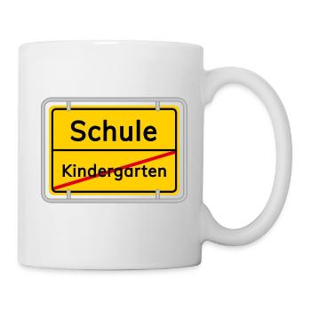 School enrollment 1st class school kindergarten sign - Mug - white - Right