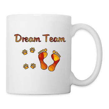 Dog design dream team DOG DREAMTEAM ORANGE - Mug - white - Right