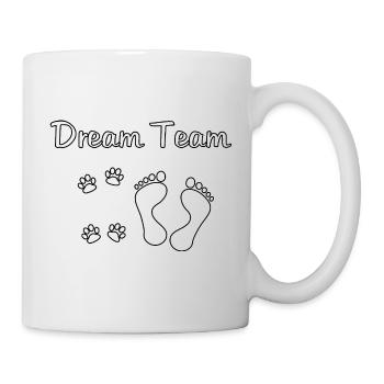 Dog Design Dream Team DOG DREAM TEAM BLACK AND WHITE - Mug - white - Right