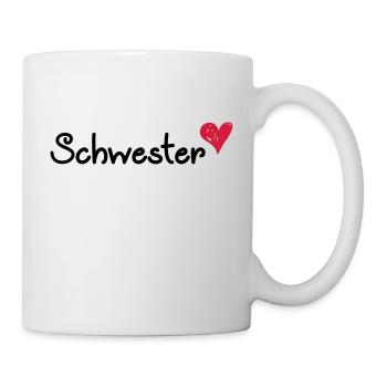 Schwester - Schwesterherz - Tasse - Weiß - Rechts