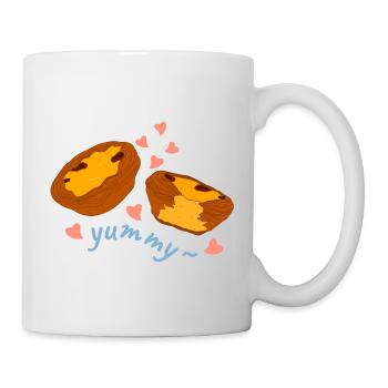 Liebe portugiesische Eierkuchen - Tasse - Weiß - Rechts