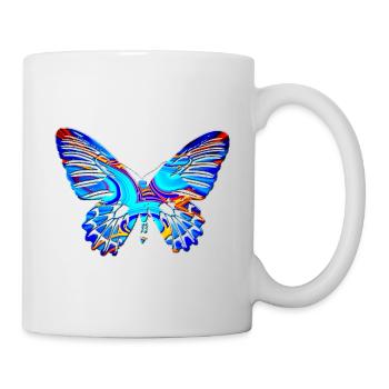 Schmetterling Nr. 1 - Design B - Tasse - Weiß - Rechts
