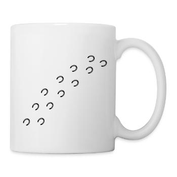 Horse track rider horsewoman riding horseshoe hooves - Mug - white - Right