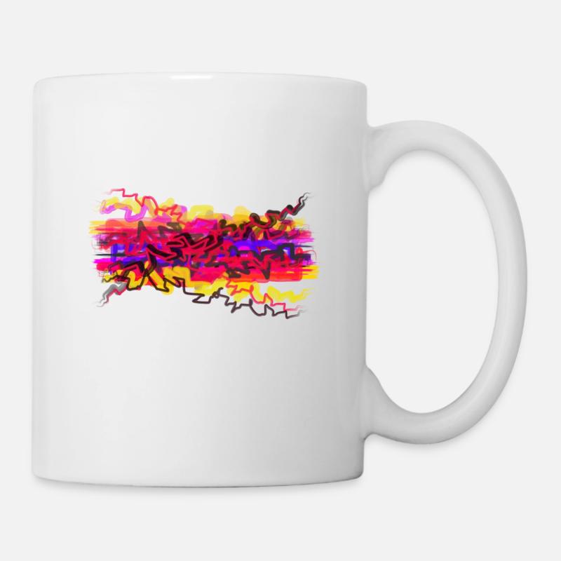 Abstrakte Grafik - Tasse - Weiß