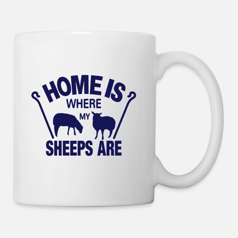 Sheep sheep shepherd gift idea funny home is - Mug - white