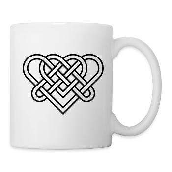 Coeur celtique - Mug blanc - blanc - Droite
