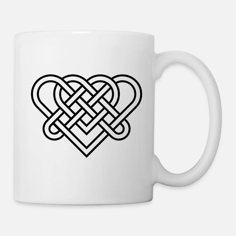 Coeur celtique - Mug blanc - blanc