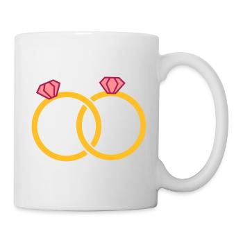 Ehering - Verlobungsringe - wedding rings - Tasse - Weiß - Rechts