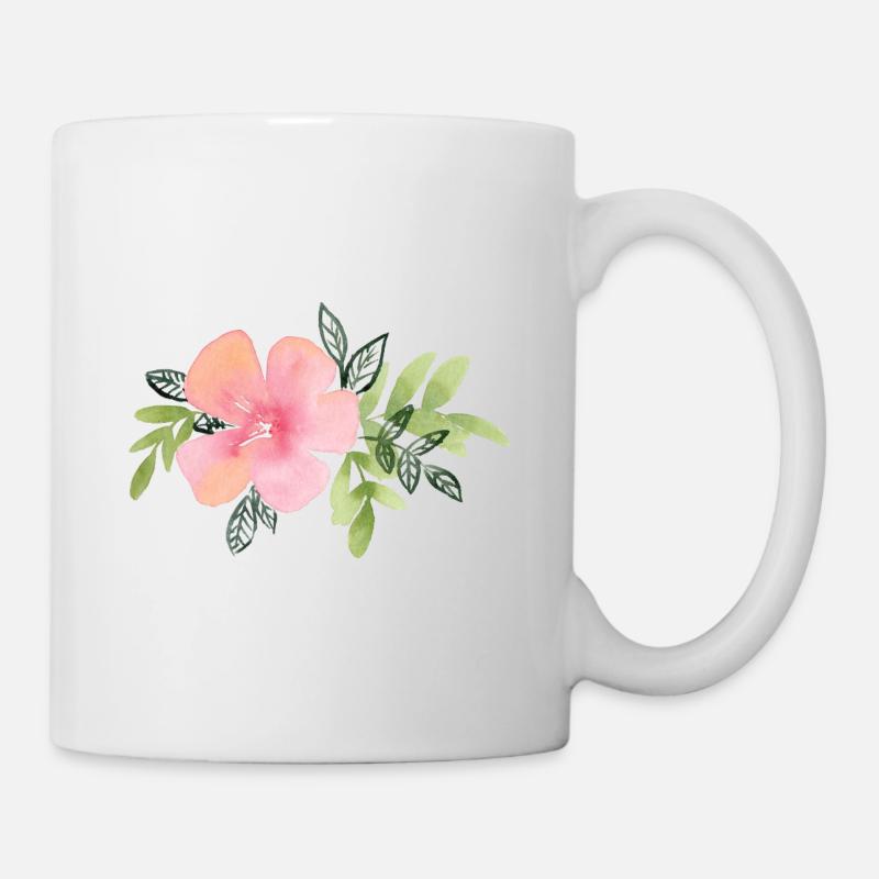 Fleur rose - Mug blanc - blanc