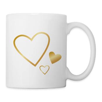 3 Gold Hearts - Mug - white - Right