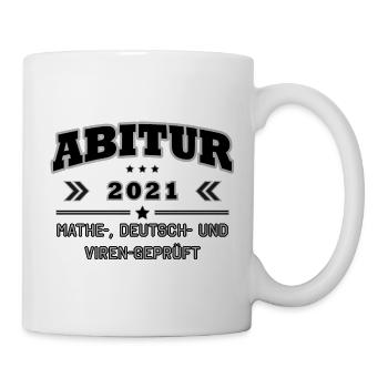 Abi Abitur 2021 Abishirt Sprüche lustig Abschluss - Tasse - Weiß - Rechts