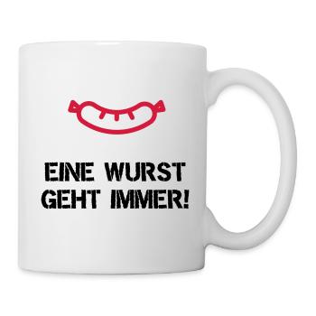 Eine Wurst geht immer - Tasse - Weiß - Rechts