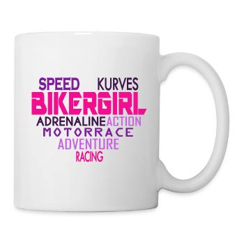 Bikergirl Heart Biker Girl Motorcyclist Biker - Mug - white - Right
